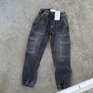 Black Cargo Jogger Pants